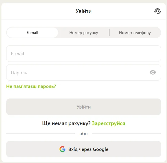 Форма входа в личный кабинет игрока ТопМатч казино